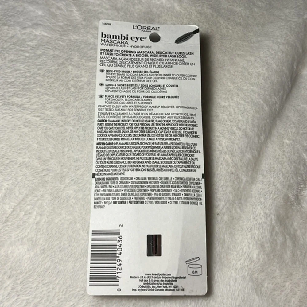 L’Oréal Bambi eye‎ Mascara Waterproof Hydrofuge .21FL. Oz